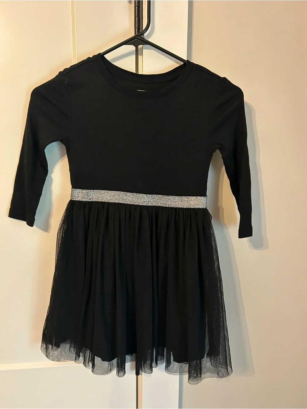 GAP Kids Black Top with Subtle Crew Neck